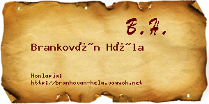 Brankován Héla névjegykártya